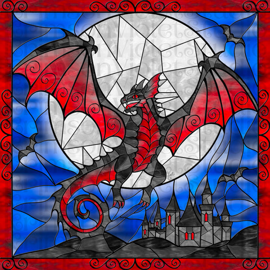 ASMR iPad Painting | Stained Glass Vampire Bat Dragon | Pencil Sounds